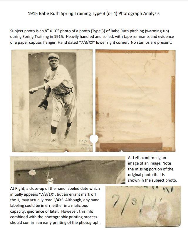 1915 Babe Ruth at Spring Training – Gumshoe_Baseball