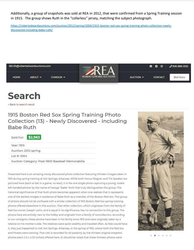 1915 Babe Ruth at Spring Training – Gumshoe_Baseball